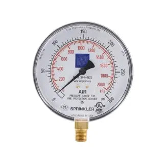 Residential 2" Dial 0-300 PSI Sprinkler Pressure Gauge by Fire Protection Products Inc