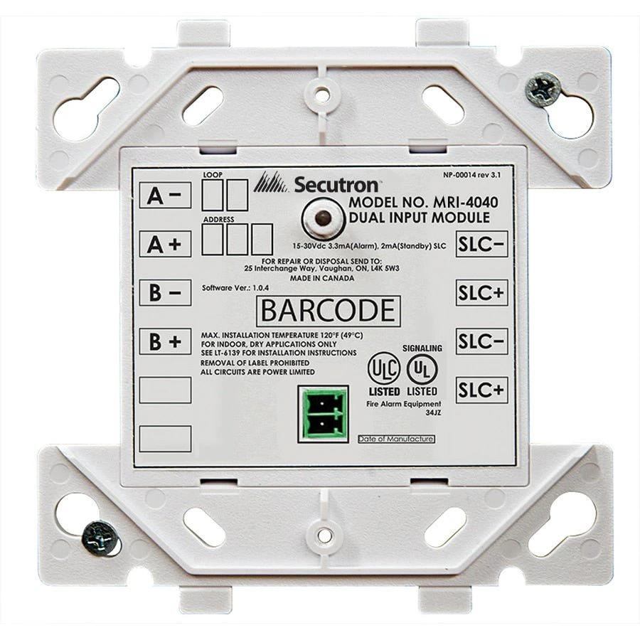 Secutron MRI-4040 Dual Input Module by The Fire Alarm Supplier
