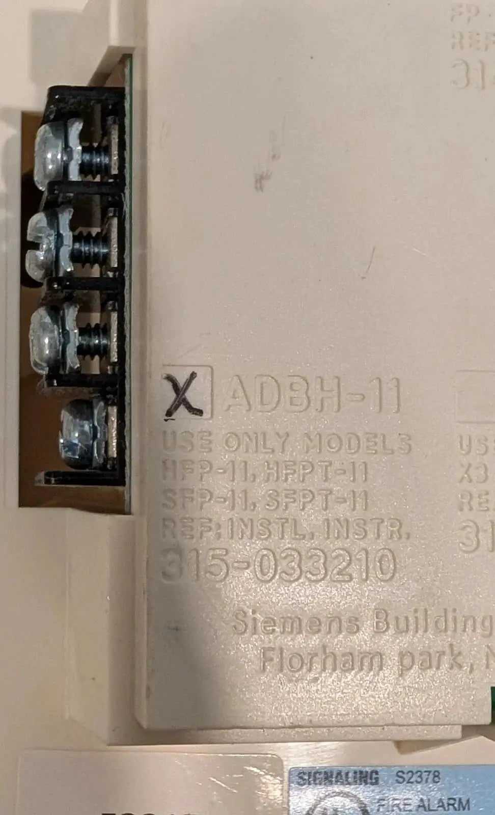 Siemens ADBH-11 Audible Fire Detector Mounting Base - Used by Fredland Supply Company