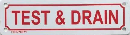 Sign Drain 6" x 2" Drain Sign for Fire Safety Compliance by Fire Protection Products Inc