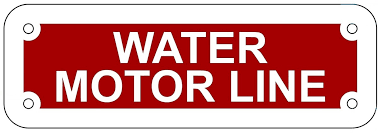Sign Water Motorline 6' X 2' Durable Safety Sign - Fire Protection Parts