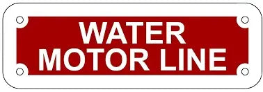 Sign Water Motorline 6' X 2' Durable Safety Sign by Fire Protection Products Inc