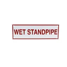 Sign Wet Standpipe 6" X 2" Fire Safety Compliance Sign by Fire Protection Products Inc