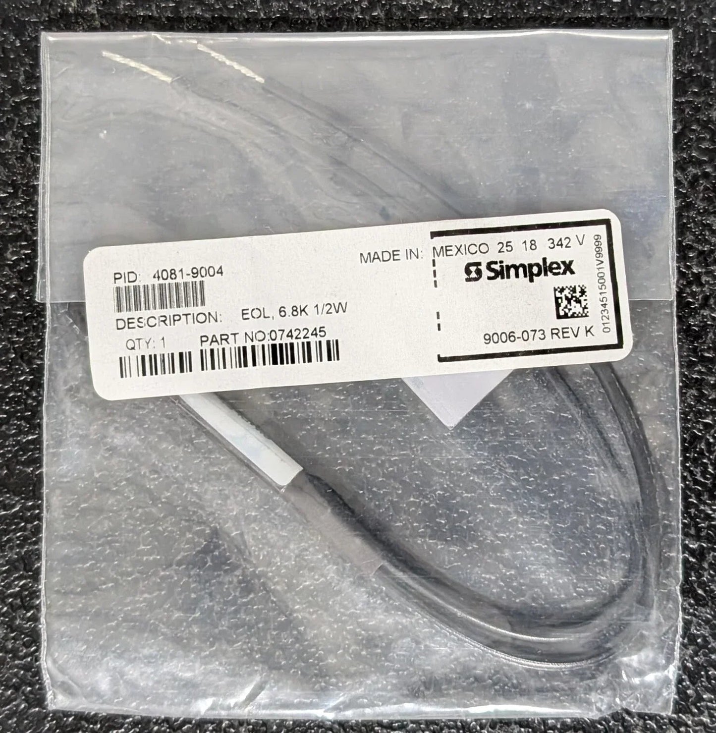 Simplex 4081 - 9004 End - of - Line Wire - Fire Protection Parts