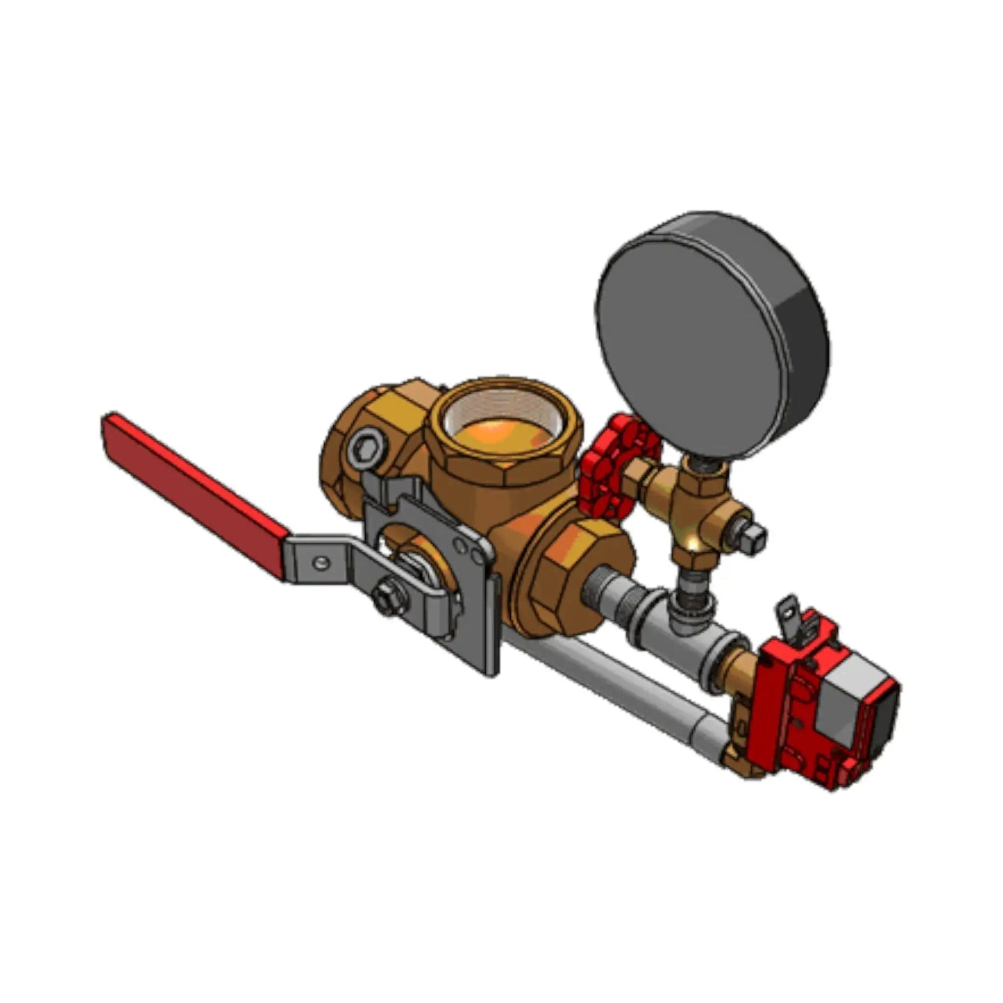 Test And Drain M1011T Ball Valve With Pressure Gauge by AGF Manufacturing