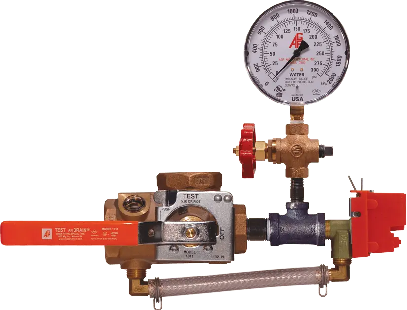 Test And Drain M1011T Ball Valve With Pressure Gauge by AGF Manufacturing