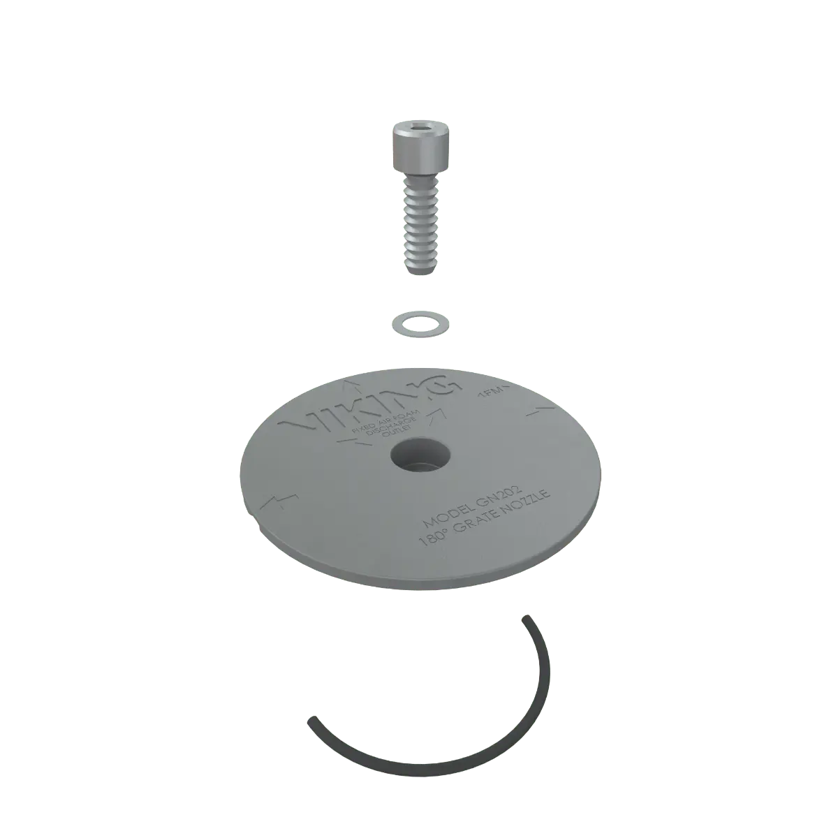 Trench Nozzle Assembly 180 Degree Grate Replacement Part by Viking