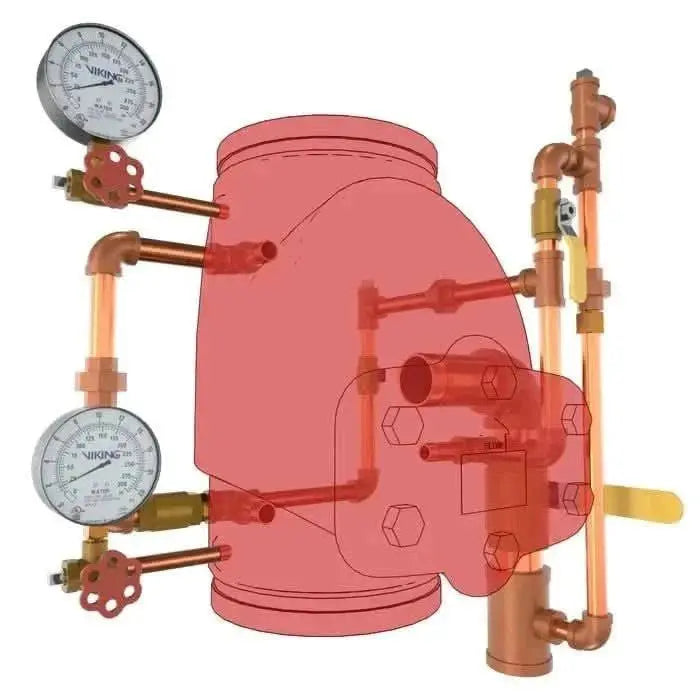 Trim 8' Alarm Vertical J-1 Brass Check Valve by Viking