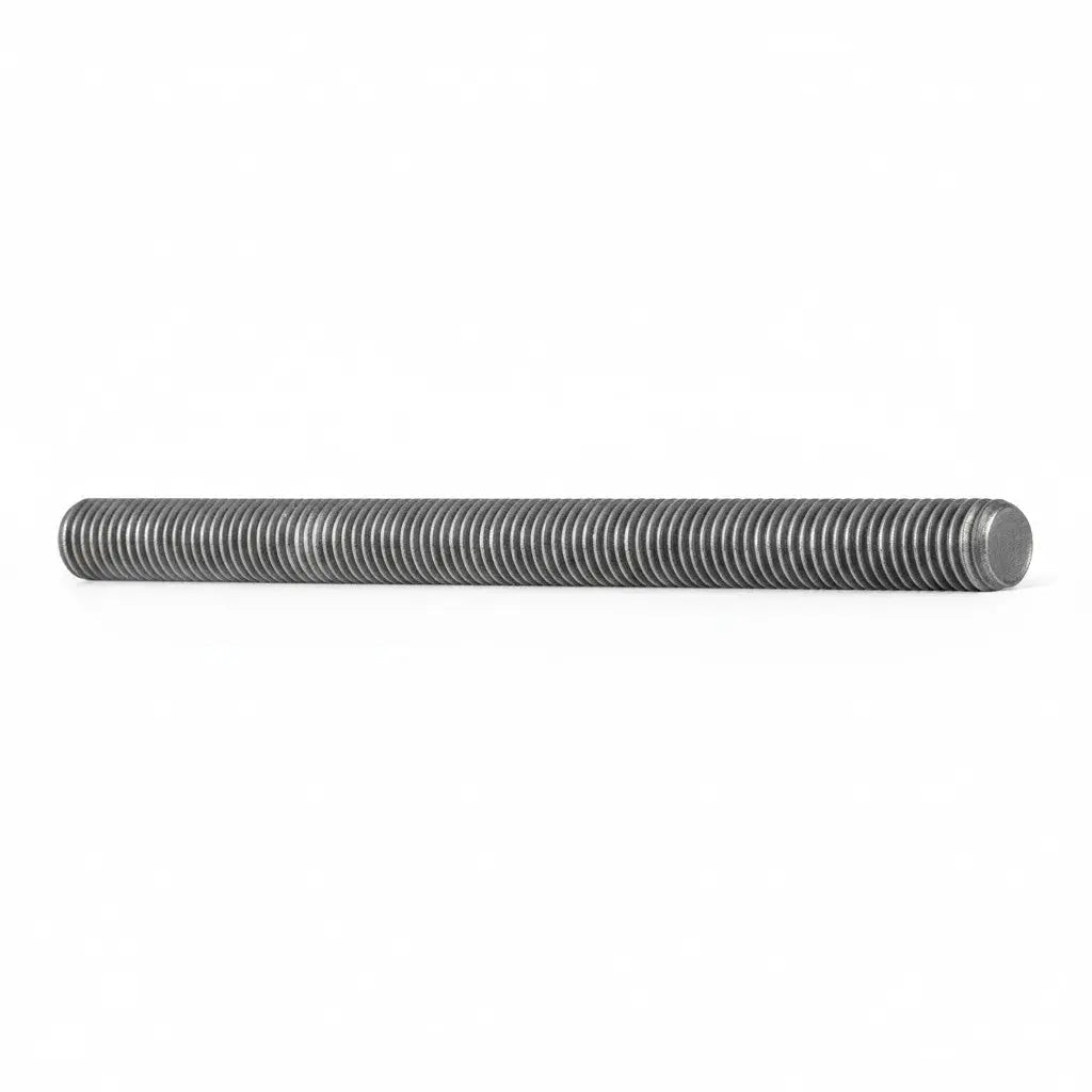 Steel all thread rod with uniform threading, designed for high strength and corrosion resistance in construction use.