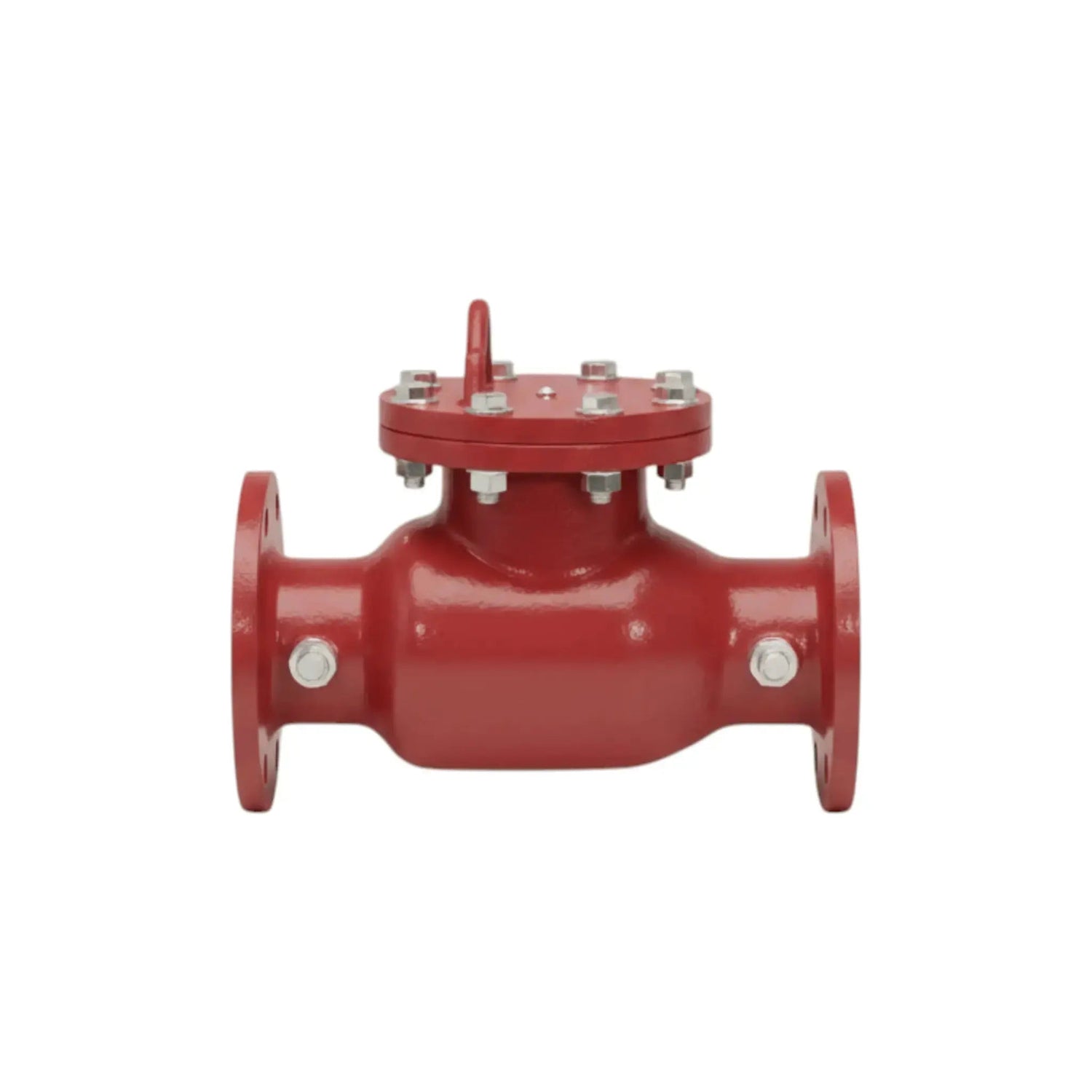 Red single detector check valve designed for protecting potable water supply and fire protection systems.