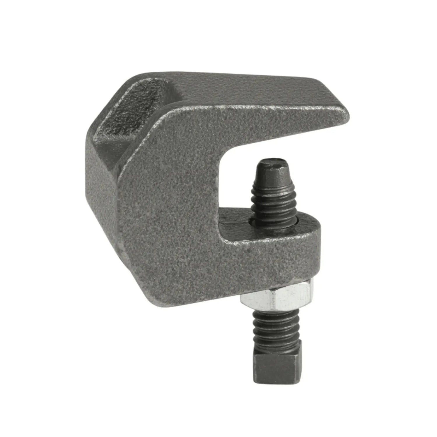 Heavy-duty beam clamp with 1/2" wide mouth for secure mechanical and electrical installations.