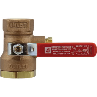 1" INSPECTORS TEST 17/32" 8.0K ORIFICE BV - Fire Protection Parts