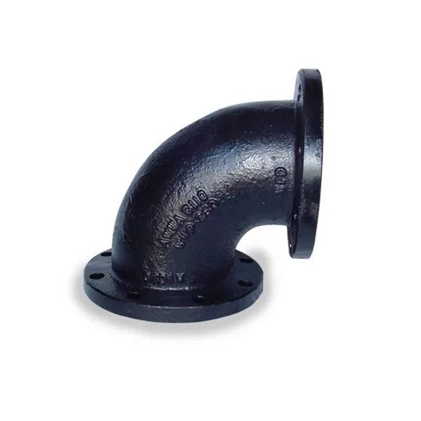 10" Black Cast Iron Flanged 90 Degree Elbow - Fire Protection Parts