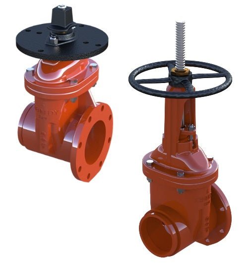 10" RW Gate Valve Grooved X Grooved Non Rising Stem - Fire Protection Parts