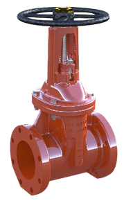 10" RW Gate Valve Grooved X Grooved Non Rising Stem - Fire Protection Parts