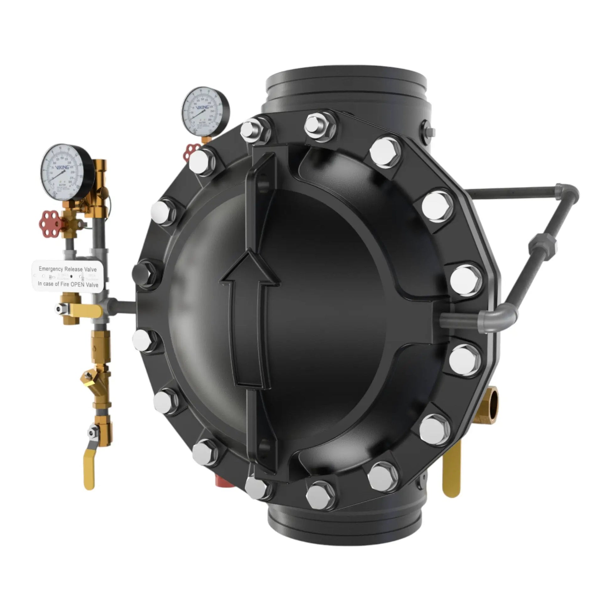 10" Pre-Trimmed Vxd Deluge System Electric Release, Galvanized, Monitored by Viking