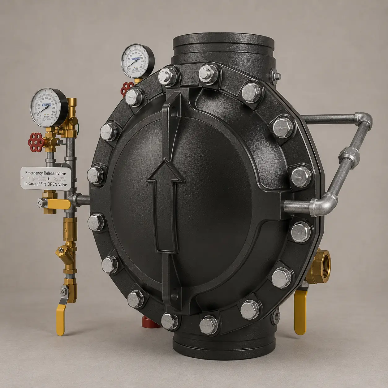 10" Pre-Trimmed Vxd Deluge System Electric Release, Galvanized, Monitored by Viking
