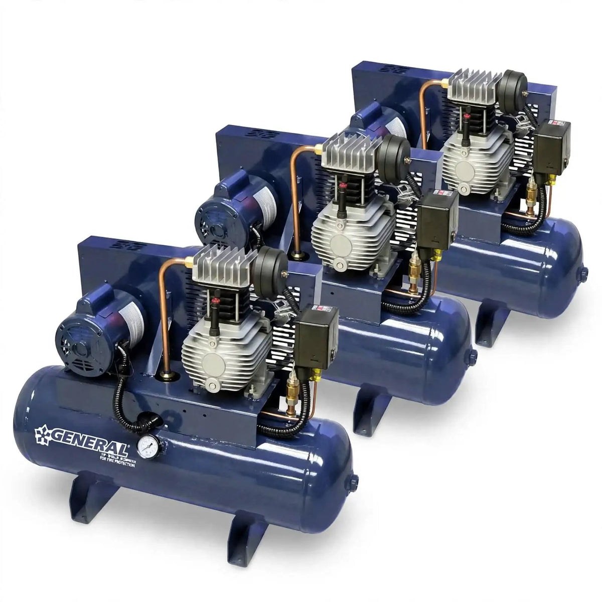 1/3 HP 10 Gallon 3 Phase Air Compressor for Fire Systems