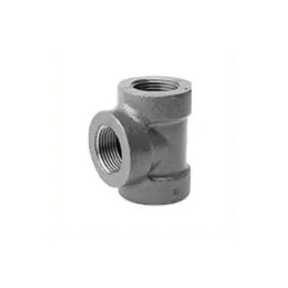1/4" Black Cast Iron Tee Fitting for Plumbing by ASC Engineered Solutions
