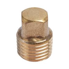 1/4" Brass Plug Solid Square Head for Fire Systems - Fire Protection Parts