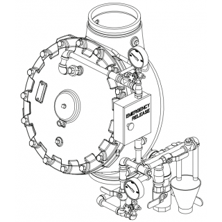 TR,8"CONV VERT FLCNTRL GALVPRE - Fire Protection Parts