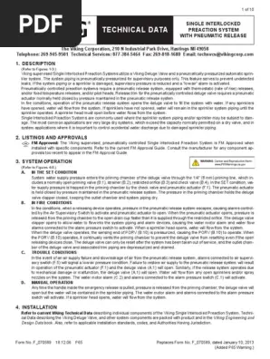 Trimpac® Model D-1 Surefire® Single Interlock Preaction, Galvanized, Monitored by Viking