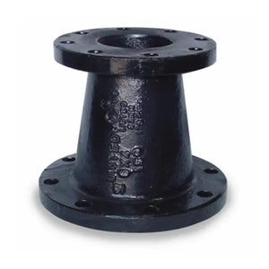 8" X 6" Black Cast Iron Flanged Reducer for Fire Safety by Napac, Inc