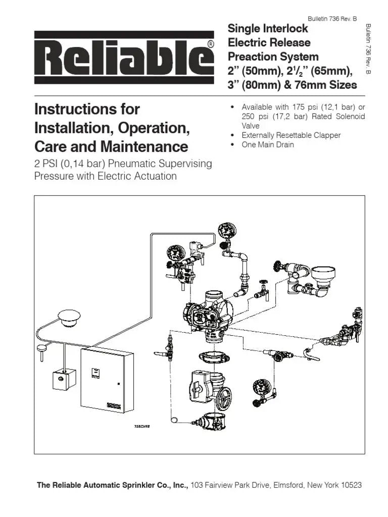 Trimpac® Model B-3 Single Interlock Preaction System Electric Release, Galvanized, Monitored by Viking