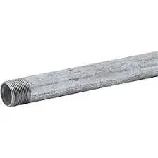 2-1/2 Inch X 10 Feet 6 Inches Schedule 10 Black Steel Pipe Galvanized X Galvanized by Viking