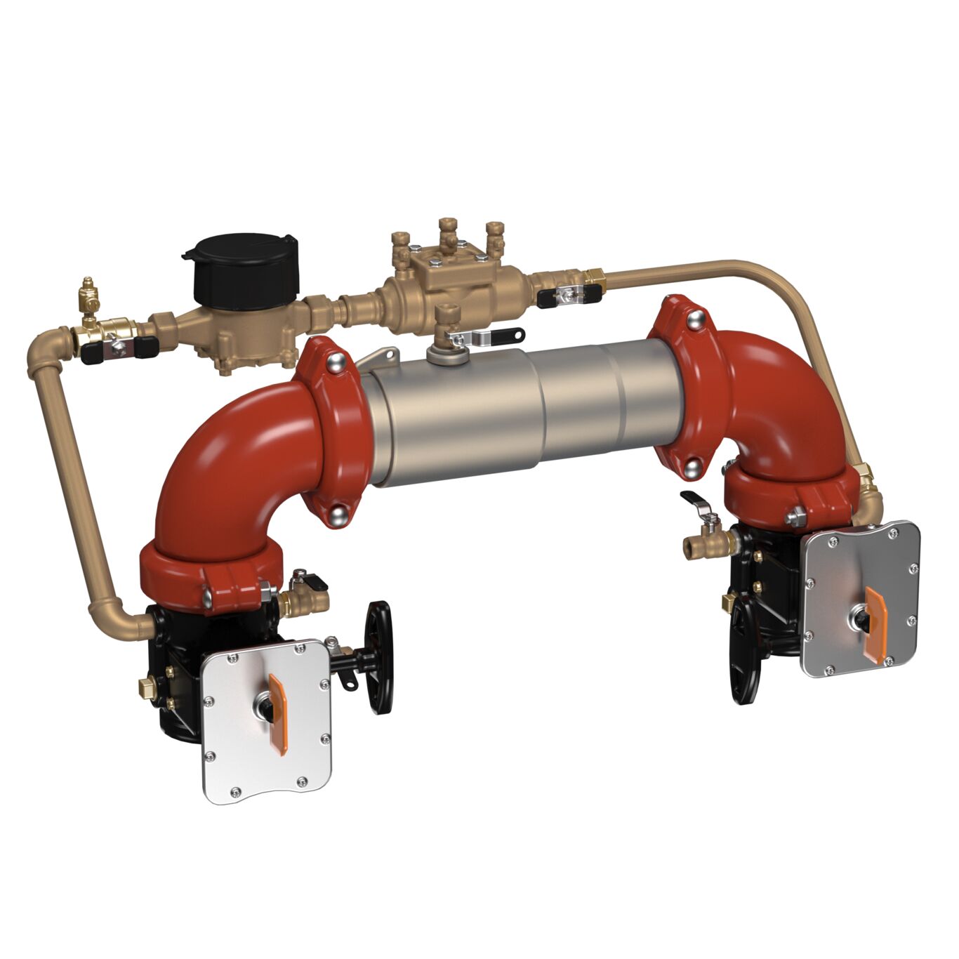 2" Double Check Detector Grooved Gear Operating Device - Fire Protection Parts