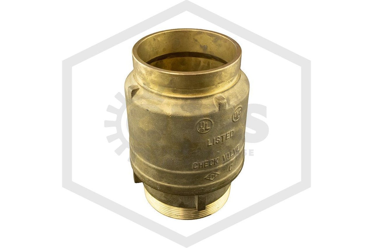 2" Grooved X Grooved Brass Check Valve For Fire Systems - Fire Protection Parts