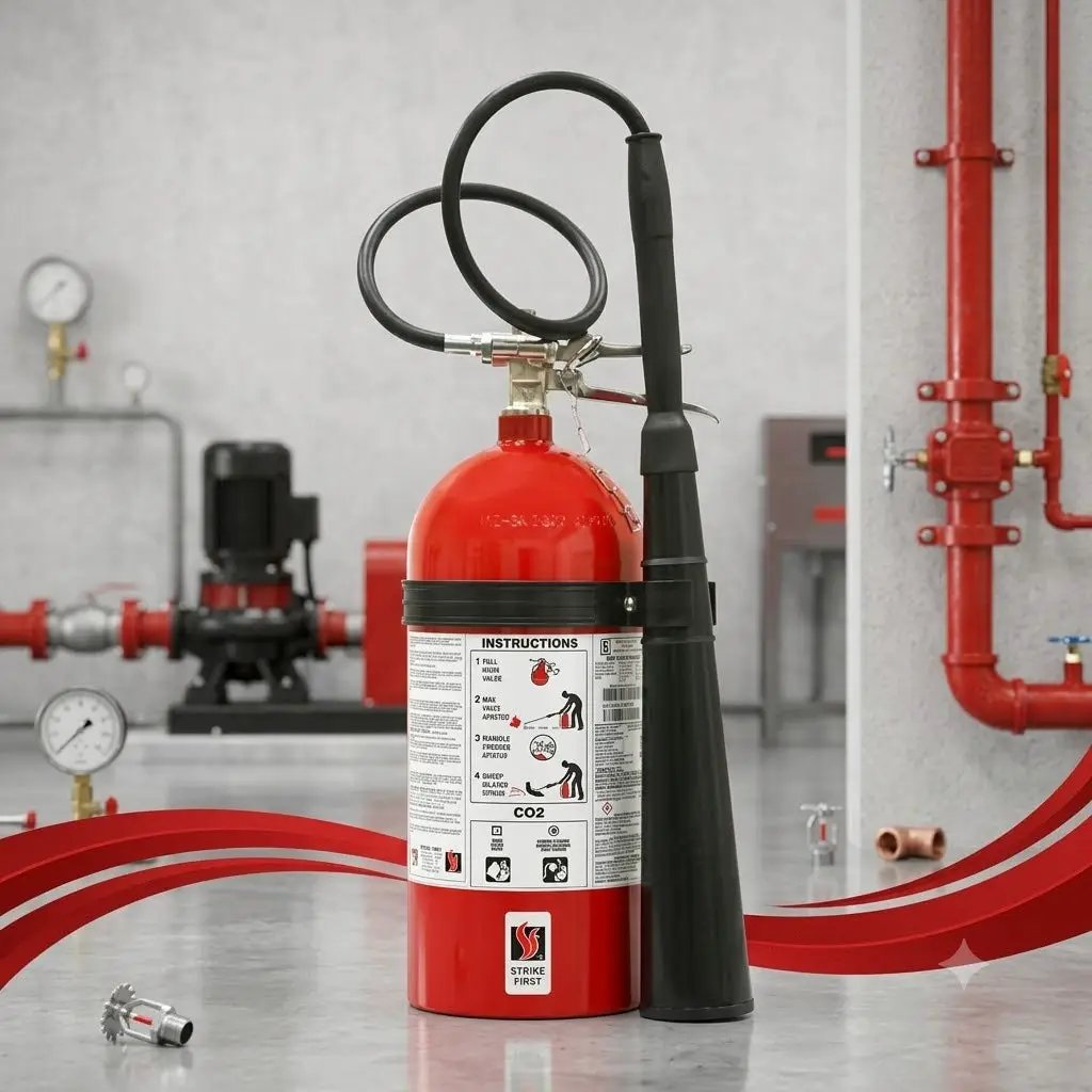 20 lb CO2 Fire Extinguisher with Wall Hook 10BC by Strike First Corporation