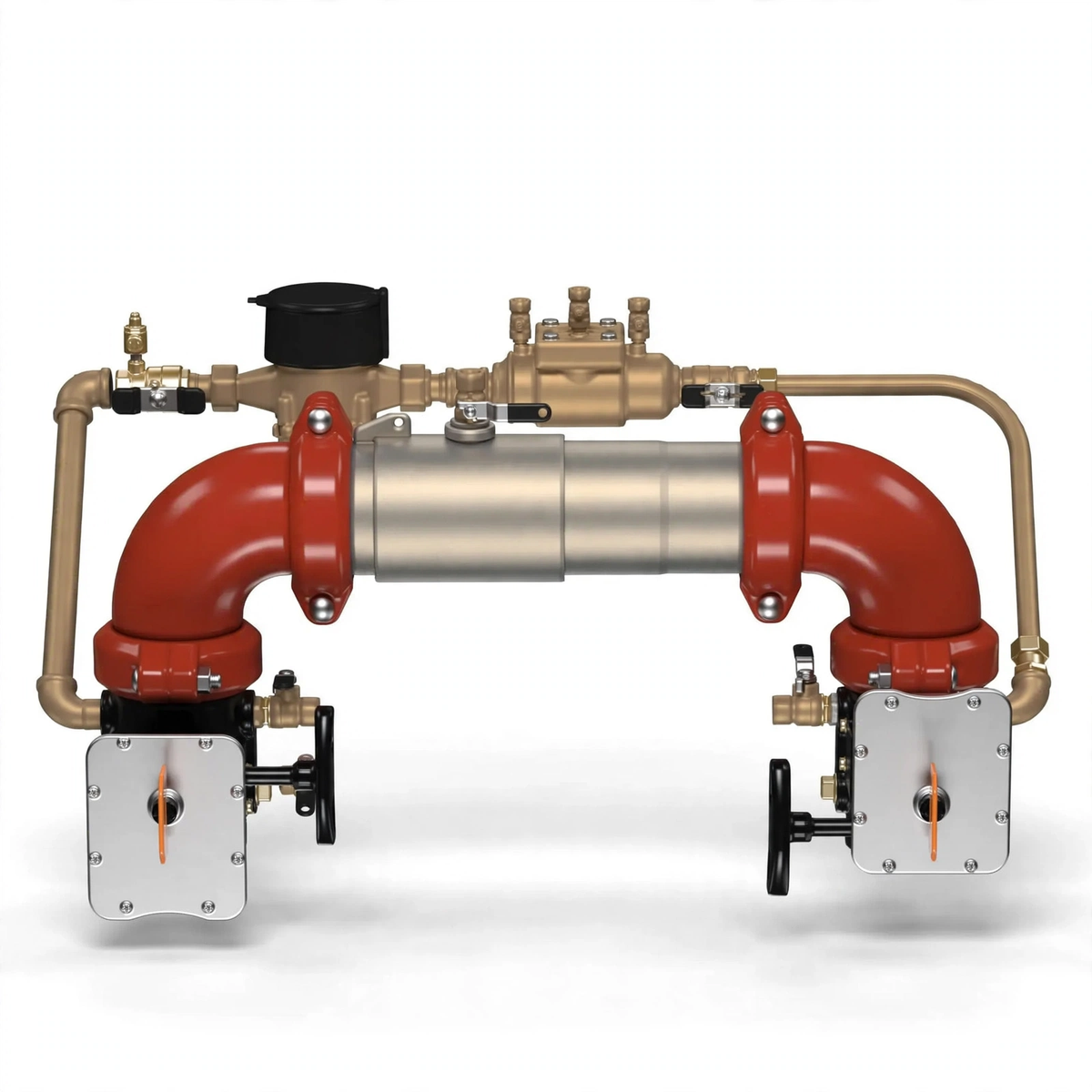 2" Ames Double Check Detector Backflow Preventor Valve Grooved