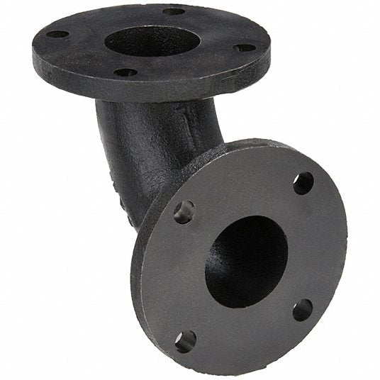 3" Black Cast Iron Flanged 90 Degree Elbow Fitting - Fire Protection Parts