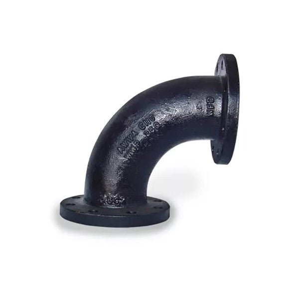3" Black Cast Iron Flanged 90 Degree Elbow Fitting - Fire Protection Parts