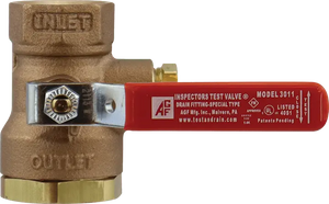 3011BV Inspector Test Ball Valve for Fire Protection Valves and Systems AGF Manufacturing Fire Protection Parts 3011BV Inspector Test Ball Valve | Fire Protection - AGF