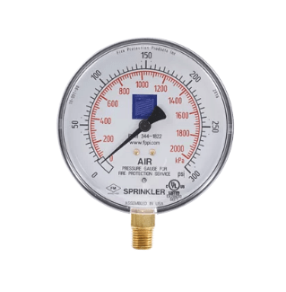 31/2 AIR/WATER GAUGE 0 - 300PSI - Fire Protection Parts
