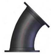 4 BLK CI FLG 45 ELL - Fire Protection Parts