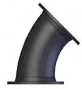 4" Black Cast Iron Flange 45 Degree Elbow Fitting Fittings Napac, Inc Fire Protection Parts 4 Inch Black Cast Iron Flange 45 Degree Elbow Fitting - Fireguard