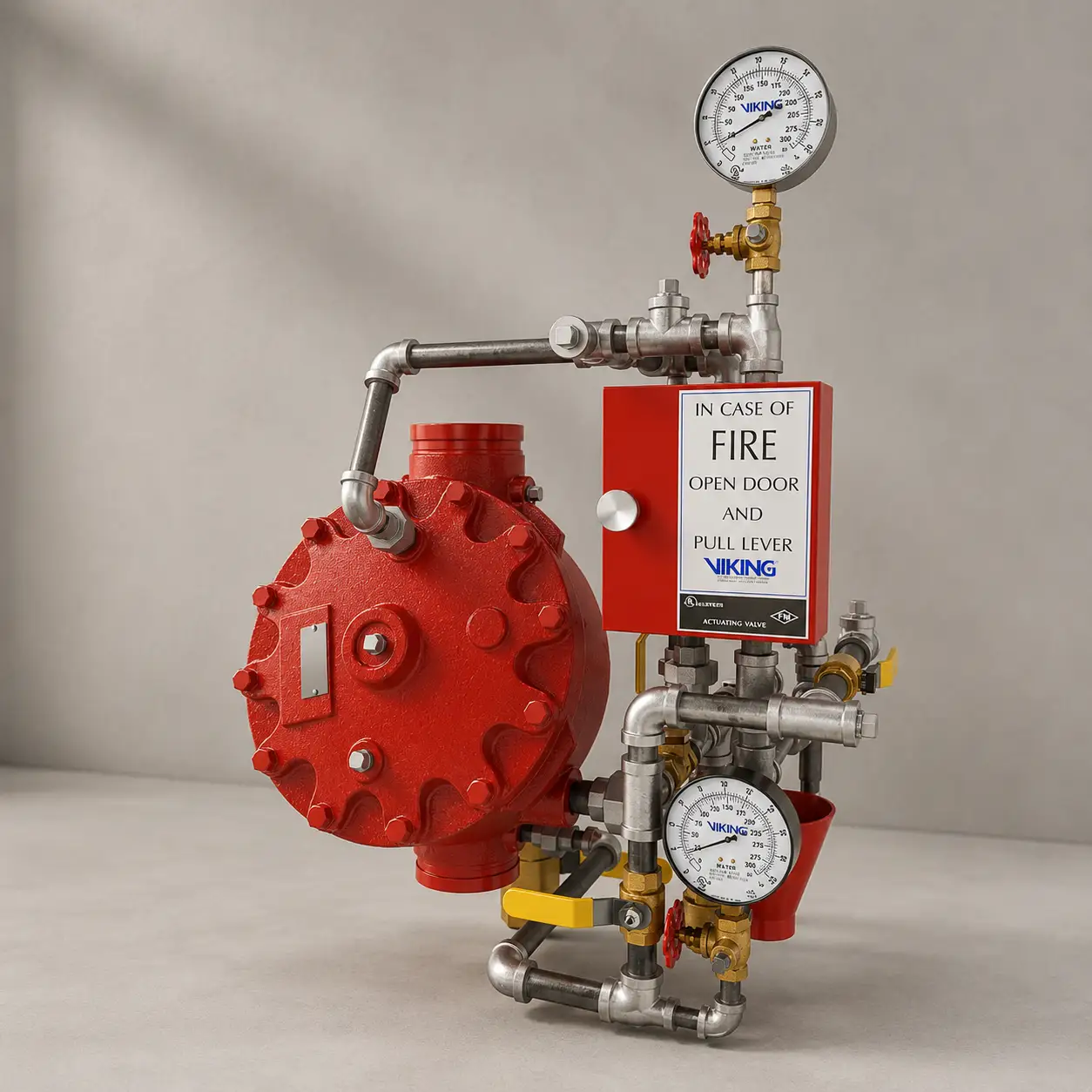 4" F1 Deluge Valve Conventional Stainless Steel Horizontal Modular Trim by Viking
