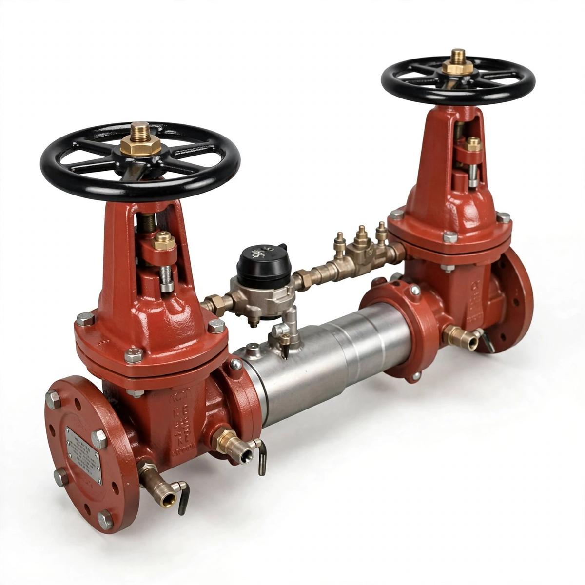 4" Double Check Detector With Grooved Butterfly Valve