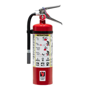 5 lb ABC 3A40BC Chrome Fire Extinguisher With Whistle Valve by Strike First Corporation