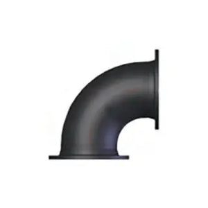 6" X 4" Black Cast Iron Flanged Reducing Elbow Fitting by Napac, Inc