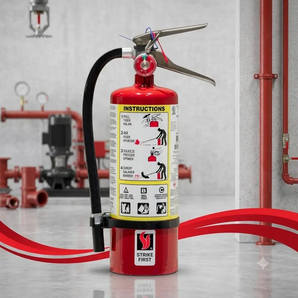5 lb ABC 3A10BC Fire Extinguisher With Vehicle Bracket by Strike First Corporation