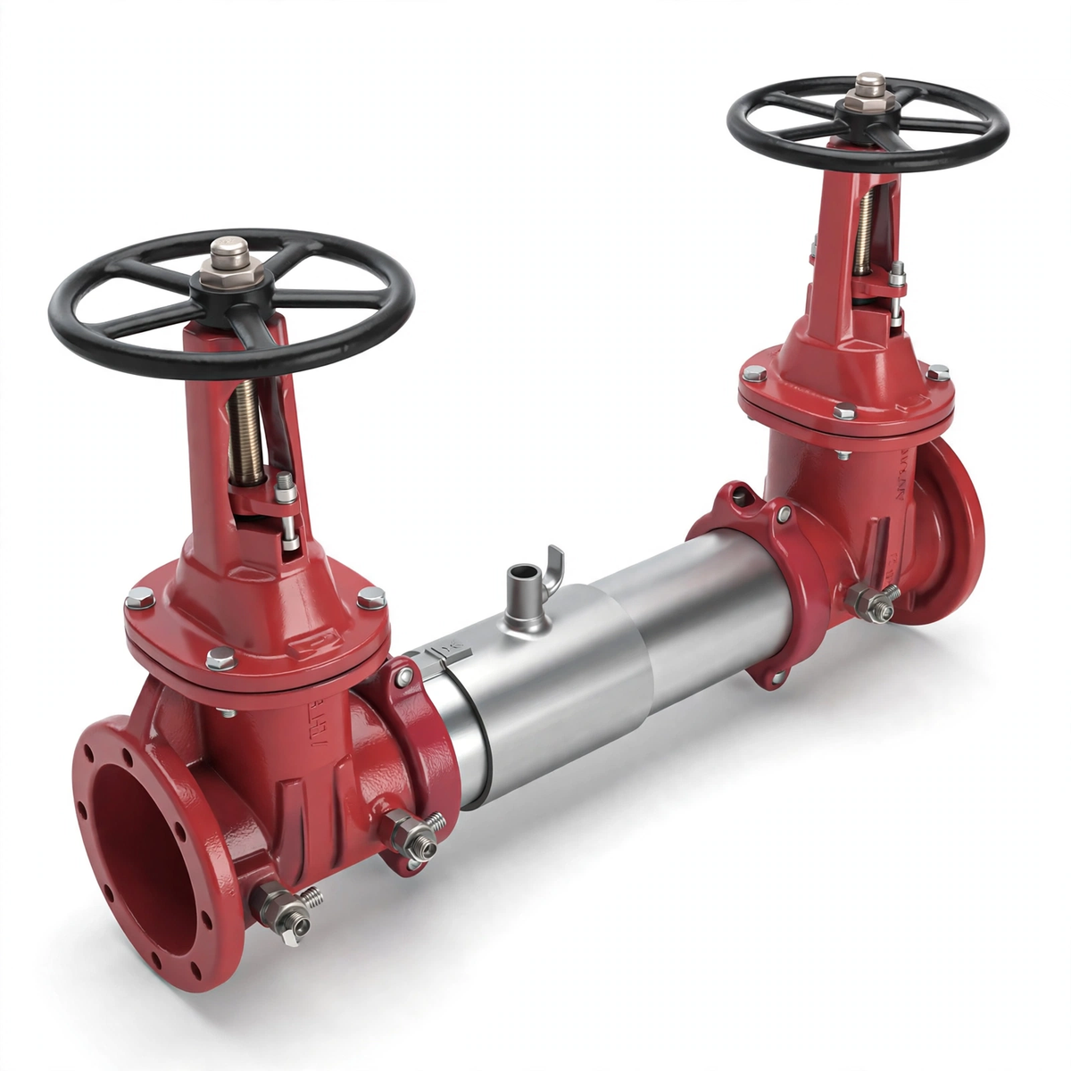 6" Double Check Assembly Backflow Preventer Valve with Grooved Butterfly Valve