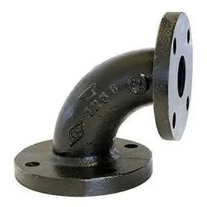 8" X 6" Black Cast Iron Flange Red 90 Degree Connection by ASC Engineered Solutions