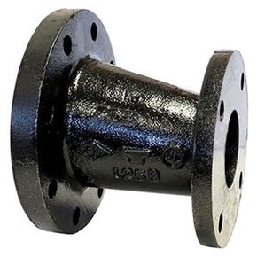 8" X 6" Black Cast Iron Eccentric Flanged Reducer - Fire Protection Parts