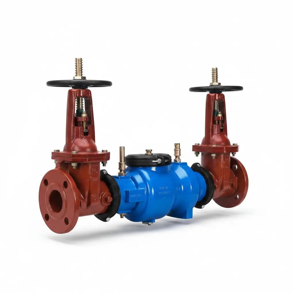 8" Dbl Detector Asy W/Os&Y Fxg by Zurn Wilkins
