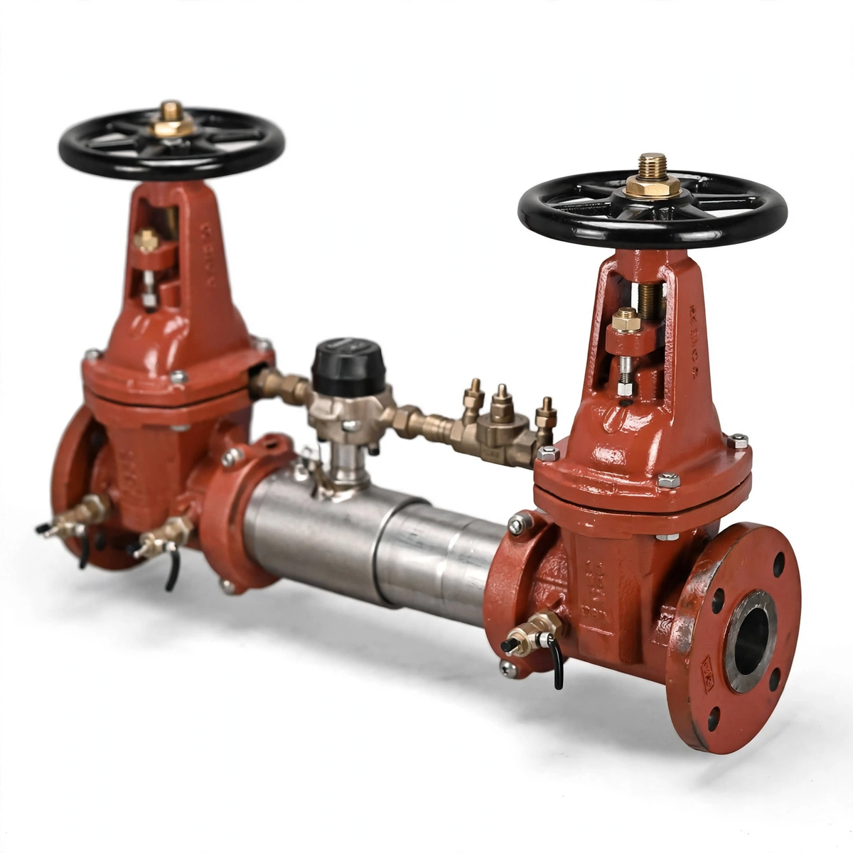 8" Double Check Detector Backflow Preventer Valve Ductile Iron ASTM A536