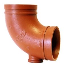 3  GRVD DRAIN ELBOW W/1"OUTLET - Fire Protection Parts